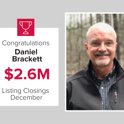 Daniel was the number 2 agent last month for new listings