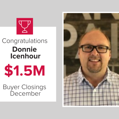 Donnie was the top Buyers agent for December 2020