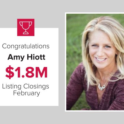 Amy closed over $1.8M in homes in February 2021.
