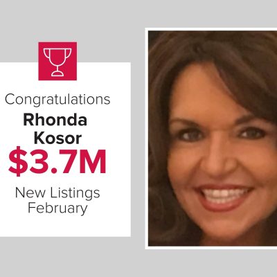 Rhonda was the number 2 agent for new listings in February 2021