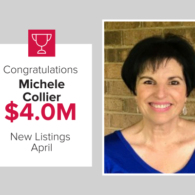 Michele Collier was a top agent for listing the most homes in April 2021.