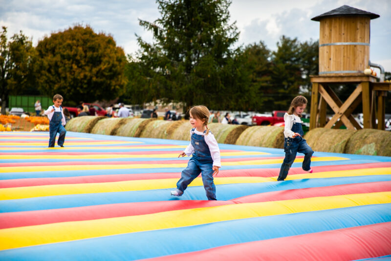 Children playing at the Fall Festival & Pumpkin Giveaway in Chattanooga
