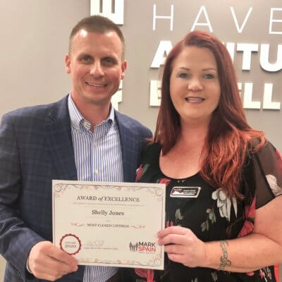Shelly Jones joined Mark Spain Real Estate and tops best performing agents. 